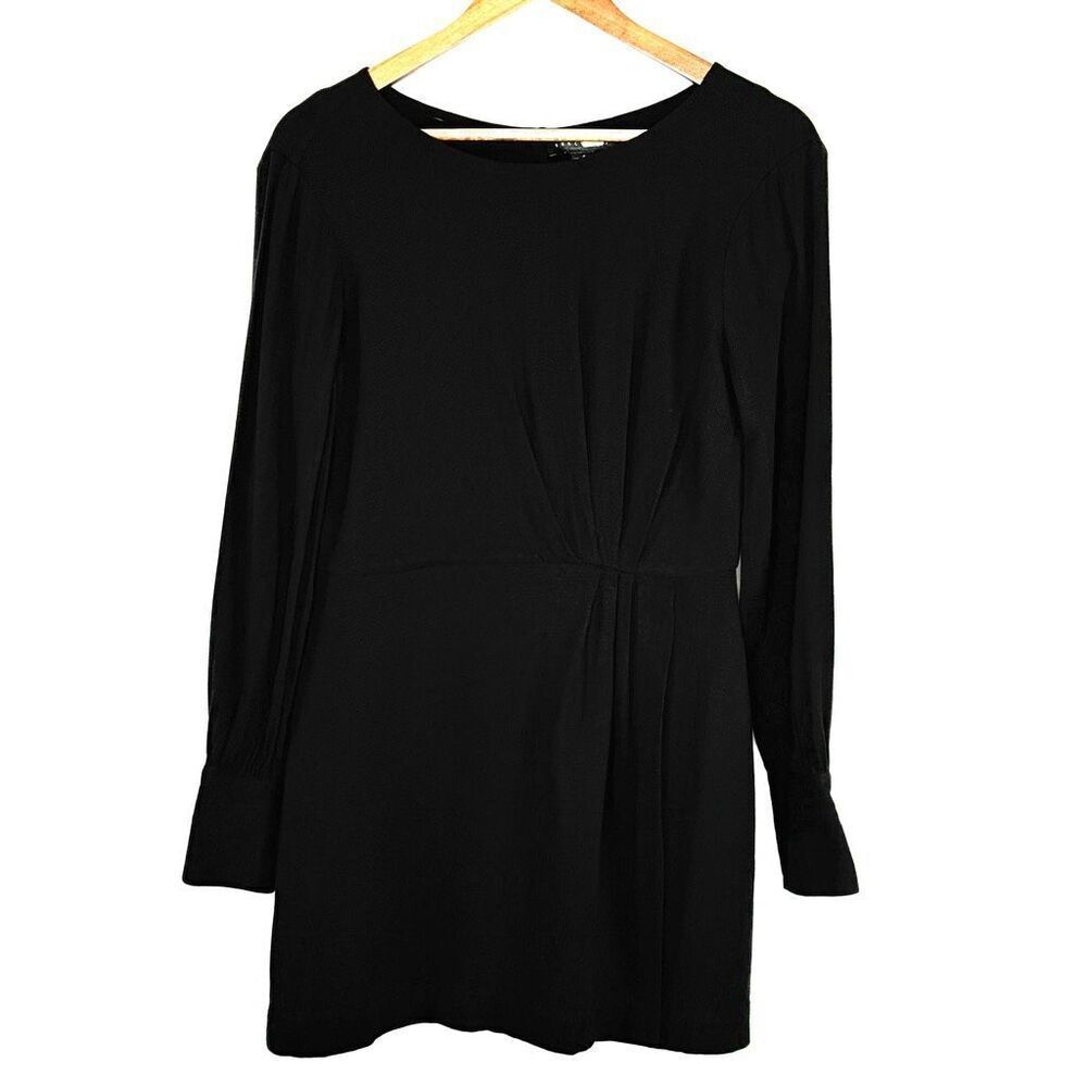 Sanctuary Black Ruched Balloon Sleeve Open Back Adjustable Midi Dress - US Women